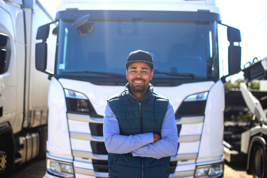 A man who appears to be excited about moving vehicles